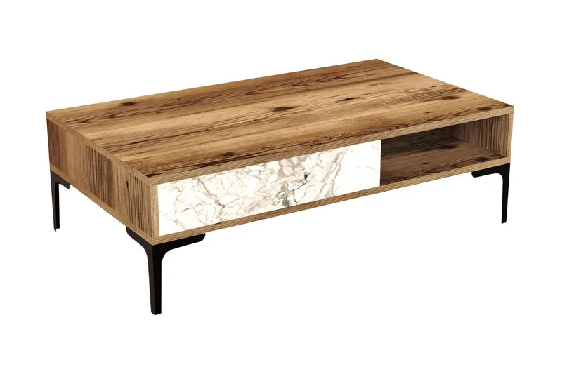 Poko Soffbord 105x32,6x105 cm, Brun