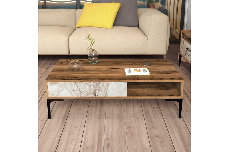 Poko Soffbord 105x32,6x105 cm - Brun - Möbler - Bord