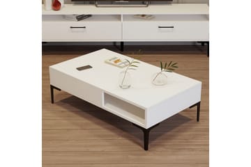 Poko Soffbord 105x32,6x105 cm - Vit - Möbler - Bord