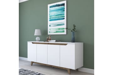 Porzic Konsollbord 180 cm - Vit/Mörkbrun - Möbler - Bord