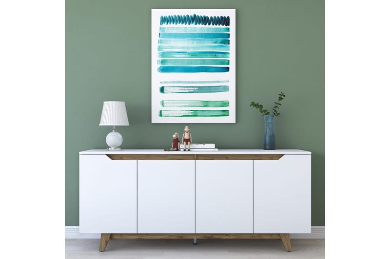 Porzic Konsollbord 180 cm - Vit/Mörkbrun - Möbler - Bord