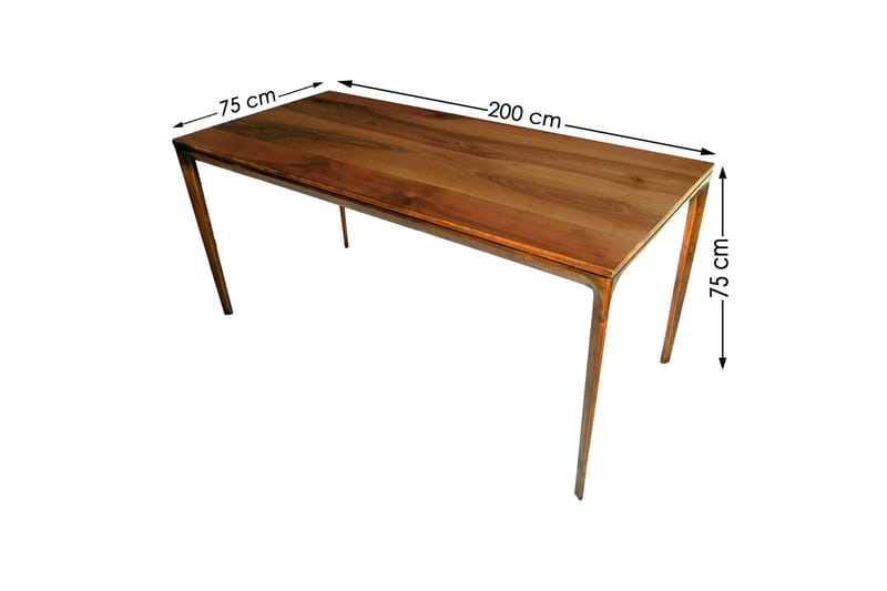 POVOA Matbord 200 cm Valnöt/Mörkbrun - Bord - Matbord & köksbord