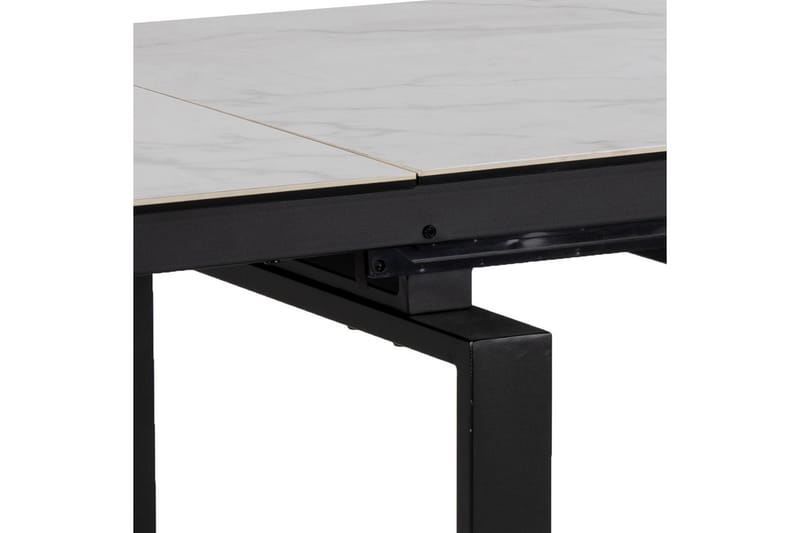 PROTIN Matbord 200 cm Glas/Vit/Matt Svart - Bord - Matbord & köksbord