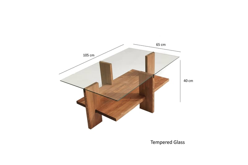 Puijas Soffbord 105x40x105 cm - Brun - Möbler - Bord