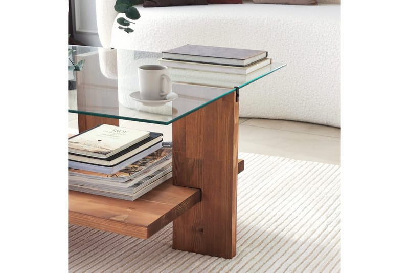 Puijas Soffbord 105x40x105 cm - Brun - Möbler - Bord