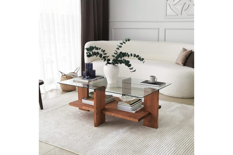 Puijas Soffbord 105x40x105 cm - Brun - Möbler - Bord