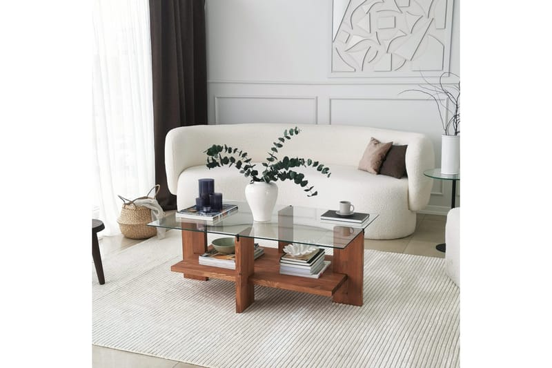 Puijas Soffbord 105x40x105 cm - Brun - Möbler - Bord