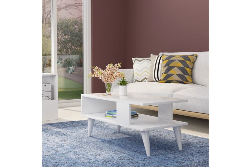 Puijas Soffbord 90x40x90 cm - Vit - Möbler - Bord