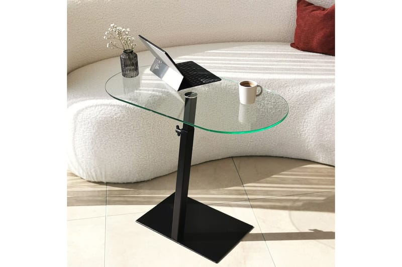 Puntoz Soffbord 70x35x70 cm Oval - Svart - Möbler - Bord