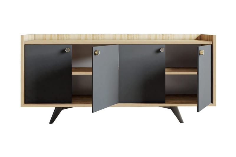 Qeleddun Avlastningsbord 150 cm - Antracit/Natur - Möbler - Bord