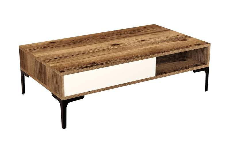 QUEPRIMA Soffbord 105x32,6x105 cm Brun - Möbler - Bord