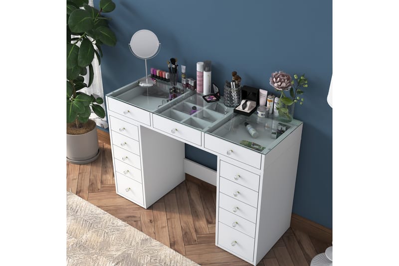 Ramender Sminkbord 120 cm Glas - Möbler - Bord
