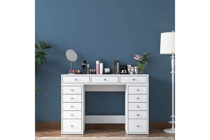 Ramender Sminkbord 120 cm - Vit - Möbler - Bord