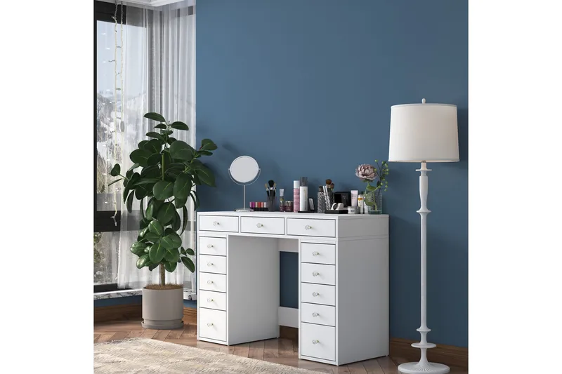 Ramender Sminkbord 120 cm - Vit - Möbler - Bord