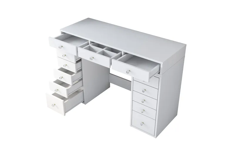 Ramender Sminkbord 120 cm - Vit - Möbler - Bord