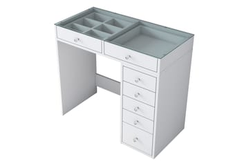 Ramender Sminkbord 90 cm - Glasskiva - Möbler - Bord