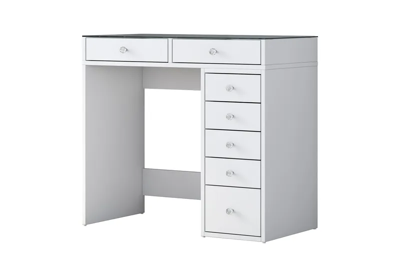 Ramender Sminkbord 90 cm - Glasskiva - Möbler - Bord