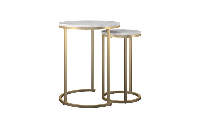 Revazi Sidobord Marmor - Vit - Möbler - Bord