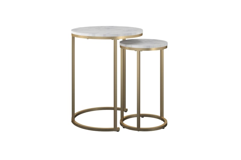 Revazi Sidobord Marmor - Vit - Möbler - Bord