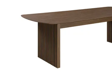 Richeto Stort Ribbat Matbord 240x100 cm med Trä- och Rökt Ek-utseende - Mörkbrun - Möbler - Bord