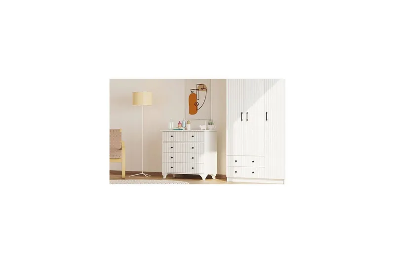 Rihana Sminkbord 90 cm - Matt Vit - Förvaring - Förvaringsmöbler - Byrå