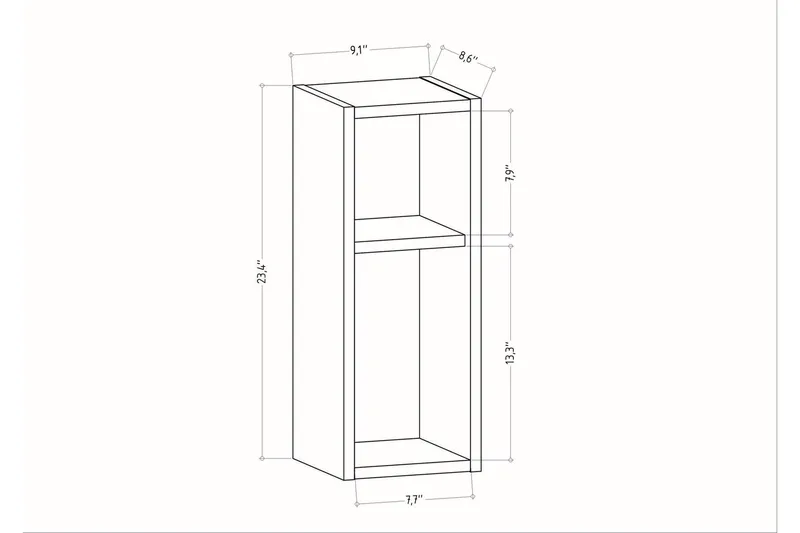 Rinorea Sängbord 23,2x59,6 cm - Antracit - Möbler - Bord
