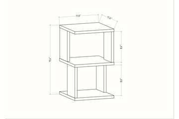 Rinorea Sängbord 29,6x49,4 cm - Brun - Möbler - Bord