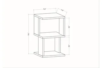Rinorea Sängbord 29,6x49,4 cm - Vit - Möbler - Bord