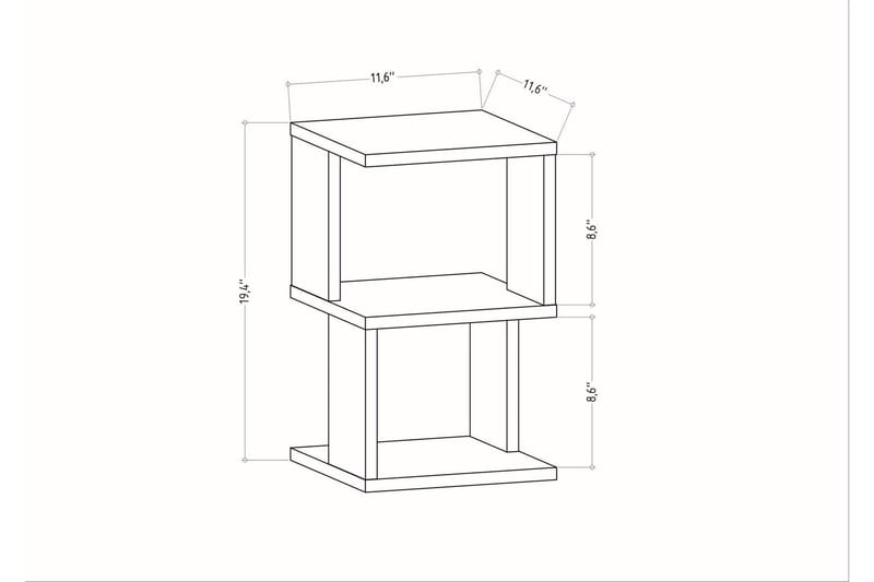 Rinorea Sängbord 29,6x49,4 cm - Vit - Möbler - Bord