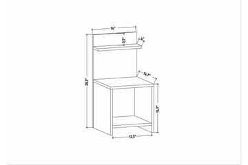 Rinorea Sängbord 35,6x72 cm - Brun - Möbler - Bord