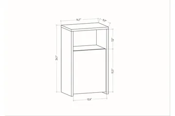Rinorea Sängbord 36x61,4 cm - Antracit - Möbler - Bord