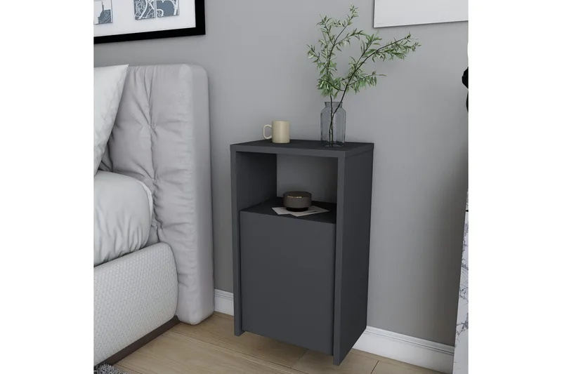 Rinorea Sängbord 36x61,4 cm - Antracit - Möbler - Bord