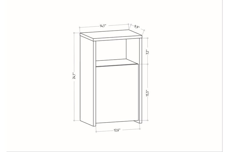 Rinorea Sängbord 36x61,4 cm - Vit - Möbler - Bord