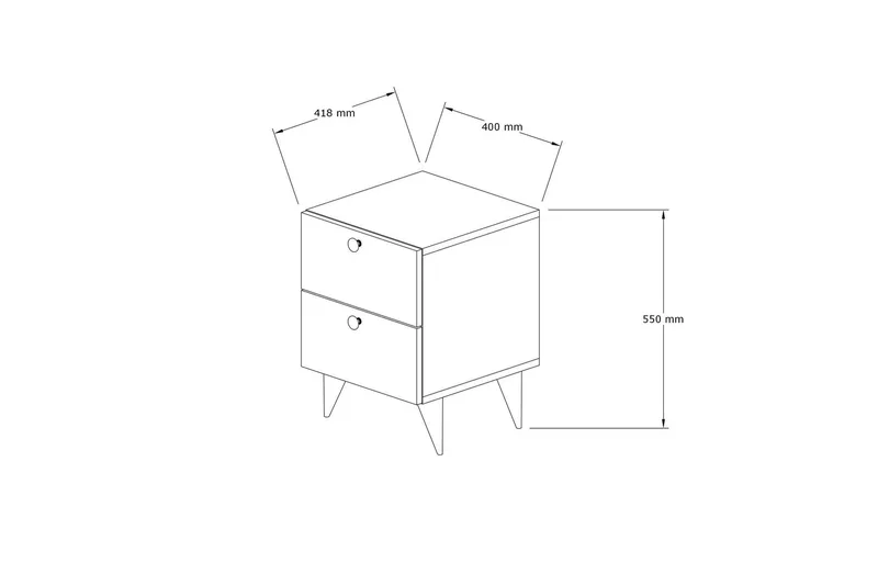 Rinorea Sängbord 40x55 cm - Brun - Möbler - Bord