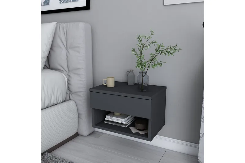 Rinorea Sängbord 44,6x31,9 cm - Antracit - Möbler - Bord