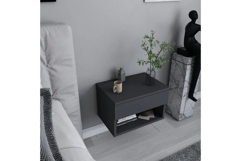 Rinorea Sängbord 44,6x31,9 cm - Antracit - Möbler - Bord