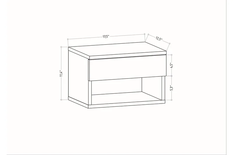 Rinorea Sängbord 44,6x31,9 cm - Brun - Möbler - Bord