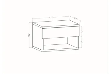 Rinorea Sängbord 44,6x31,9 cm - Brun - Möbler - Bord