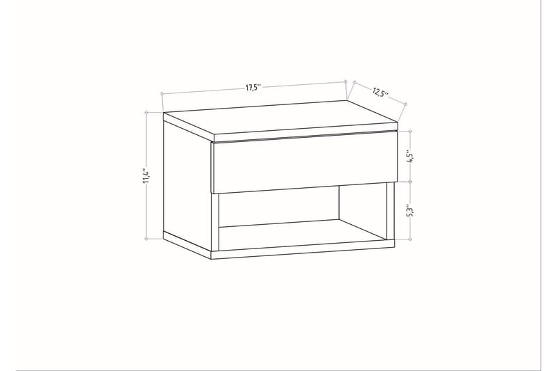 Rinorea Sängbord 44,6x31,9 cm - Brun - Möbler - Bord