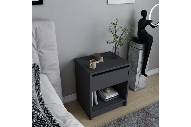Rinorea Sängbord 44,6x52,8 cm - Antracit - Möbler - Bord