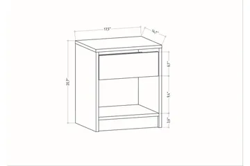 Rinorea Sängbord 44,6x52,8 cm - Antracit - Möbler - Bord