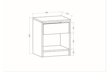 Rinorea Sängbord 44,6x52,8 cm - Vit - Möbler - Bord