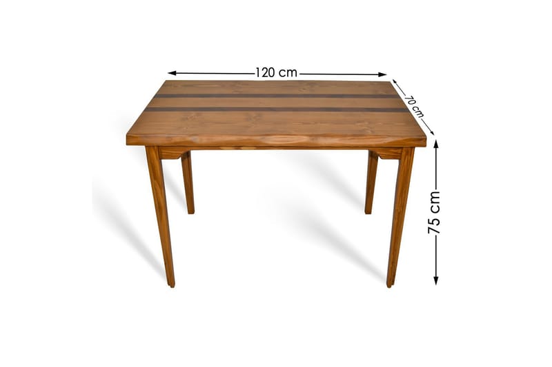 RITSEM Matbord 120 cm Mörkbrun -   - Bord - Matbord & köksbord