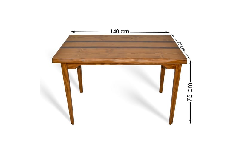 RITSEM Matbord 140 cm Natur/Ljusbrun -   - Bord - Matbord & köksbord