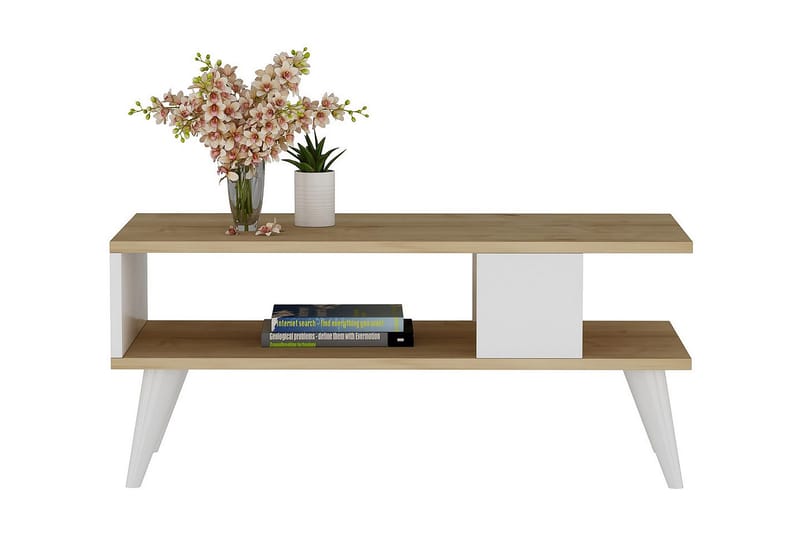 ROLAVA Soffbord 90x40x90 cm Vit - Möbler - Bord
