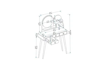 Ruges Sminkbord 74 cm - Brun - Möbler - Bord