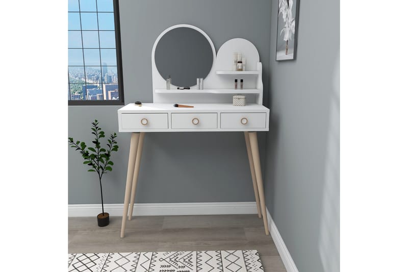 Ruges Sminkbord 74 cm - Vit - Möbler - Bord