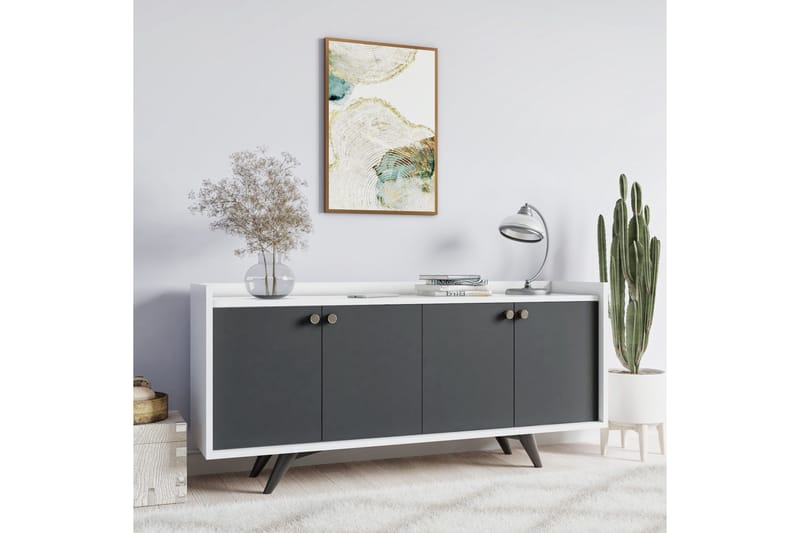 Ruigoord Avlastningsbord 150 cm - Antracit/Vit - Möbler - Bord