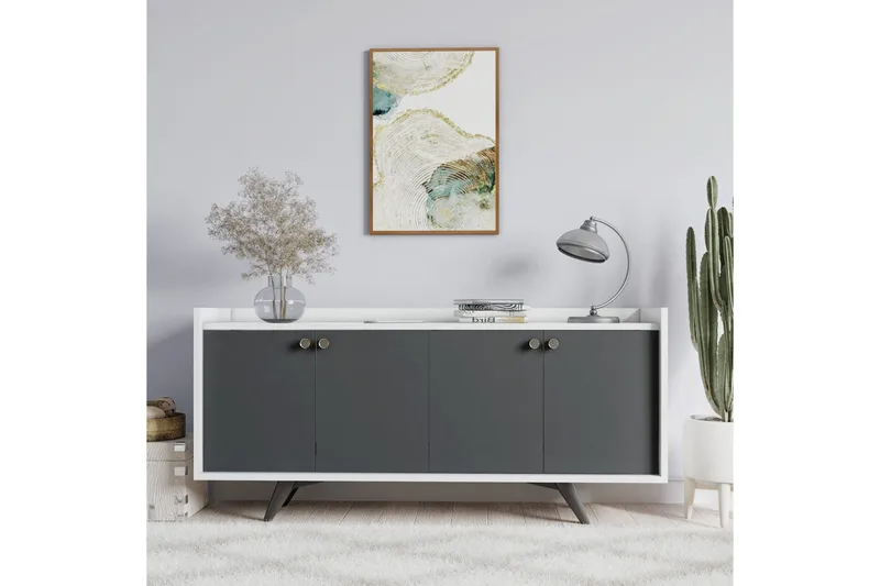 Ruigoord Avlastningsbord 150 cm - Antracit/Vit - Möbler - Bord