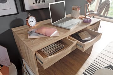 Ryea Skrivbord 120 cm med Förvaring 3 Lådor - Natur - Möbler - Bord